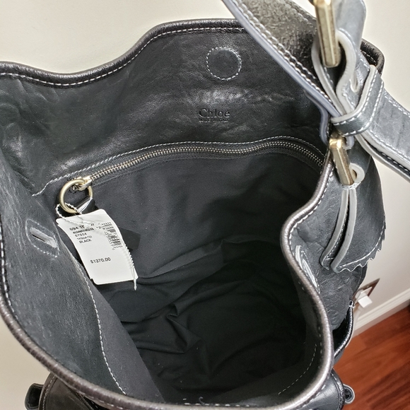 {CHLOE} Ray Leather Bucket Handbag - Picture 7 of 8